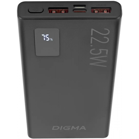 Мобильный аккумулятор Digma DGPF10A 10000mAh QC3.0/PD3.0 22.5W 5A 2xUSB-A/USB-C черный (DGPF10A22PBK), фото , изображение 14