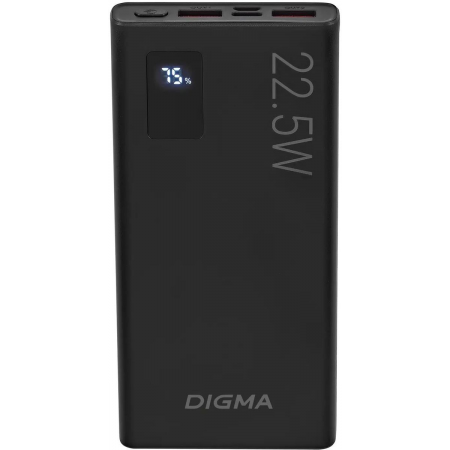 Мобильный аккумулятор Digma DGPF10A 10000mAh QC3.0/PD3.0 22.5W 5A 2xUSB-A/USB-C черный (DGPF10A22PBK), фото , изображение 7