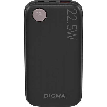 Мобильный аккумулятор Digma DGPF10B 10000mAh QC3.0/PD3.0 22.5W 3A USB-A/USB-C черный (DGPF10B22PBK), фото , изображение 2