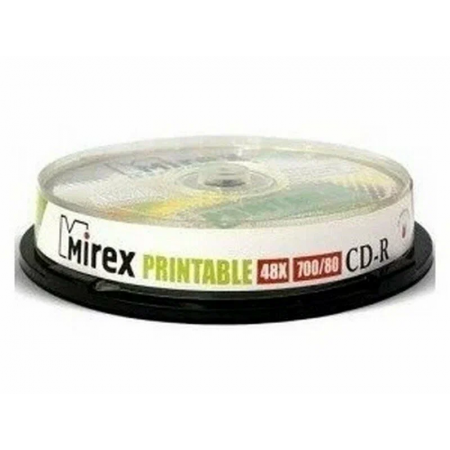 Диск CD-R Mirex 700 Mb, 48х, Cake Box (10), Ink Printable (10/300), фото , изображение 2