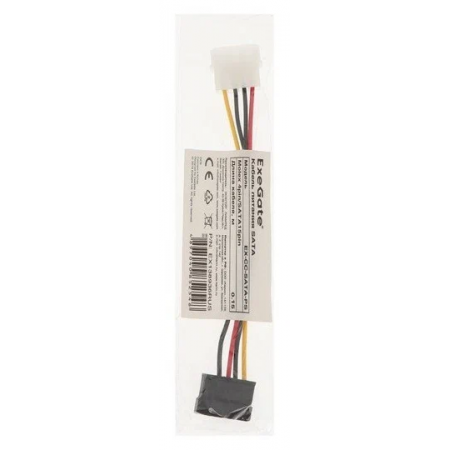Кабель питания EX138936RUS SATA ExeGate EX-CC-SATA-PS (Molex 4pin/SATA15pin, 0,15м), фото 
