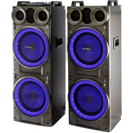 Минисистема Supra SMB-2150 черный 1200Вт FM USB BT SD (в комплекте: активн.+пассив.колонки), фото , изображение 2