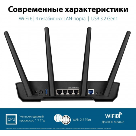 Wi-Fi маршрутизатор (роутер) ASUS TUF-AX3000 V2, фото , изображение 12