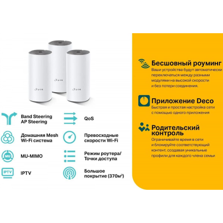 MESH-комплект TP-Link Deco E4 (3-pack), фото , изображение 9