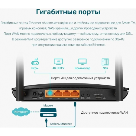 Wi-Fi маршрутизатор (роутер) TP-Link Archer MR500, фото , изображение 8