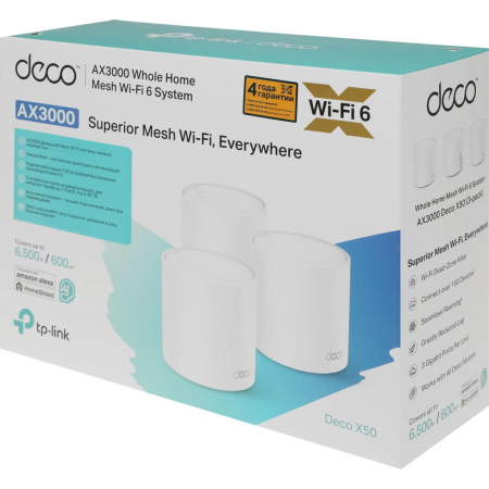 MESH-комплект TP-Link Deco X50 (3-Pack), фото , изображение 6 MESH-комплект TP-Link Deco X50 (3-Pack), фото , изображение 6