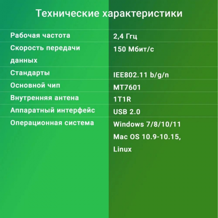 Сетевой адаптер WiFi Digma DWA-N150C N150 USB 2.0 (ант.внутр.) 1ант. (упак.:1шт), фото , изображение 9
