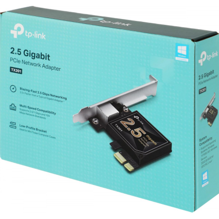 Сетевой адаптер TP-Link TX201 PCIe 2,5 Гбит/с, фото , изображение 9