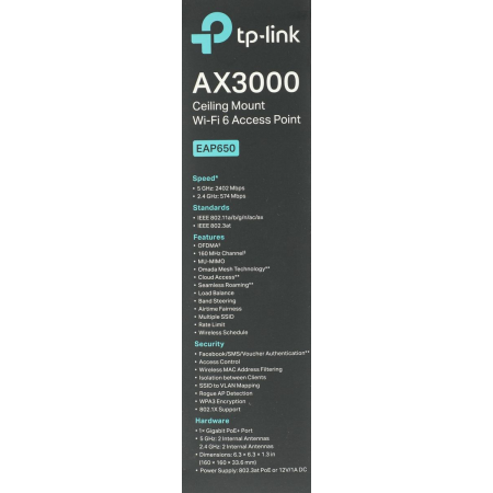Точка доступа AX3000 Ceiling Mount Dual-Band Wi-Fi 6 Access Point, фото , изображение 16