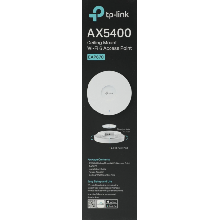 Точка доступа AX5400 Ceiling Mount Dual-Band Wi-Fi 6 Access Point, фото , изображение 17 Точка доступа AX5400 Ceiling Mount Dual-Band Wi-Fi 6 Access Point, фото , изображение 17