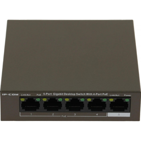 Коммутатор IP-COM G1105P-4-63W IP-COM PoE, 5 портов 10/100/1000 Мбит / с Base-TX RJ45, фото , изображение 4