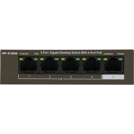 Коммутатор IP-COM G1105P-4-63W IP-COM PoE, 5 портов 10/100/1000 Мбит / с Base-TX RJ45, фото , изображение 5