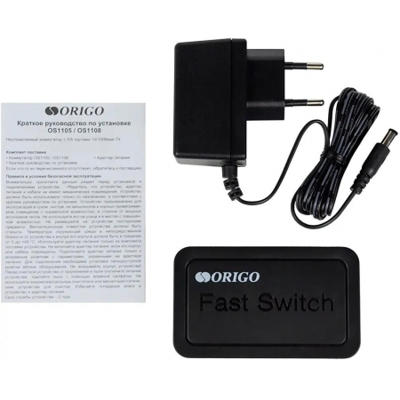 Неуправляемый коммутатор 5-портовый 10/100 Мбит/с ORIGO OS1105/A1A, фото , изображение 4