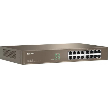 Сетевое оборудование TENDA TEG1016D Коммутатор 16-Port 10/100/1000 Gigabit Switch, фото , изображение 3