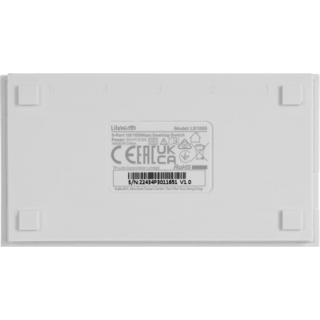 Коммутатор роутер TP-Link LS1005, 5 портов Ethernet 100 Мбит/с, фото , изображение 4