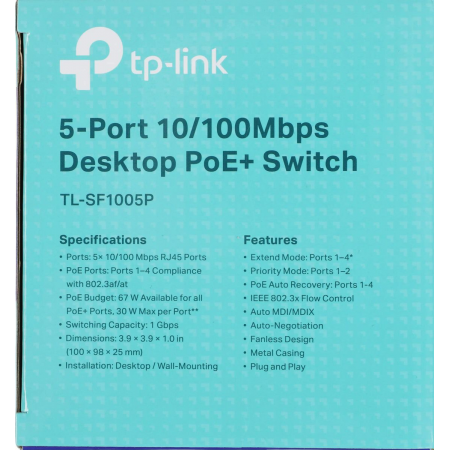 Коммутатор (свитч) TP-Link TL-SF1005P, фото , изображение 12