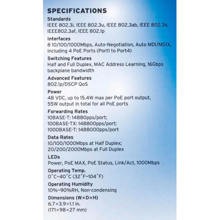 Коммутатор (свитч) TP-Link TL-SG1008P, фото , изображение 10