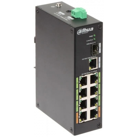 Коммутатор Dahua DH-LR2110-8ET-120 (L2) 1x100Мбит/с 8x1Гбит/с 1SFP 6PoE+ 2PoE++ 120W неуправляемый, фото , изображение 2
