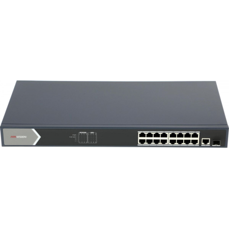 Коммутатор Hikvision DS-3E0518P-E 17G 1SFP 16PoE+ 230W неуправляемый, фото , изображение 3