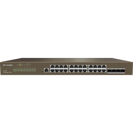 Коммутатор управляемый в стойку, 24*1Gbit RJ45, 4*SFP 1Gbit,  console port IP-COM G3328F, фото , изображение 2