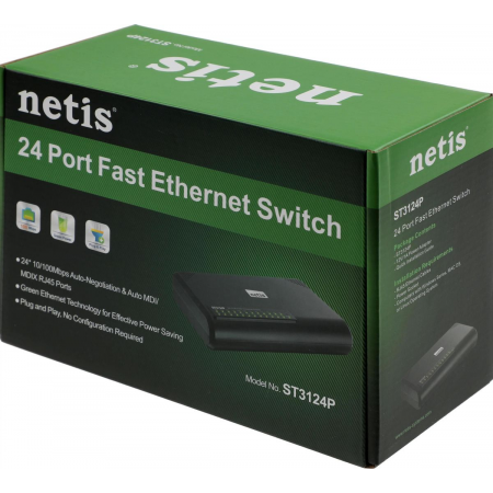 Сетевое оборудовани NET SWITCH 24PORT 10/100M/ST3124P NETIS, фото , изображение 10