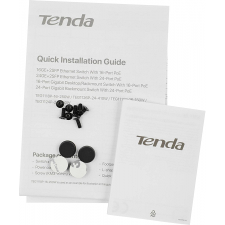 Коммутатор 24PORT 4POE TEG1124P-24-250W TENDA, фото , изображение 11