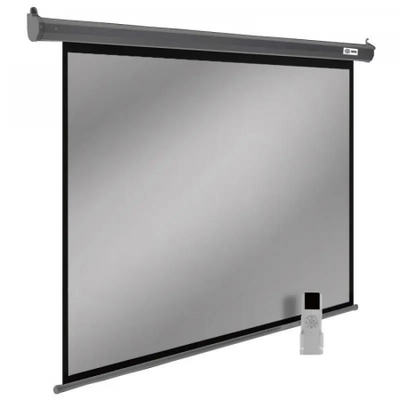 Экран Cactus 188x300см SIlverMotoExpert CS-PSSME-300X188-DG 16:10 настенно-потолочный рулонный тёмно-серый (моторизованный привод), фото 