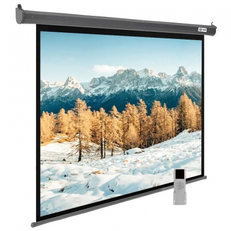 Экран Cactus 188x300см SIlverMotoExpert CS-PSSME-300X188-DG 16:10 настенно-потолочный рулонный тёмно-серый (моторизованный привод), фото , изображение 2
