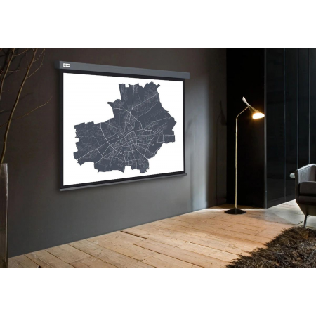 Экран Cactus 180x180см Wallscreen CS-PSW-180X180-SG 1:1 настенно-потолочный рулонный серый, фото , изображение 3