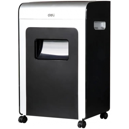 Шредер Deli E9917-EU черный/белый с автоподачей (секр.P-4)/фрагменты/16лист./31лтр./скрепки/скобы/пл.карты/CD, фото , изображение 2