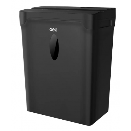 Шредер Deli ET015 черный (секр.P-4) фрагменты 5лист. 10лтр. пл.карты, фото , изображение 2