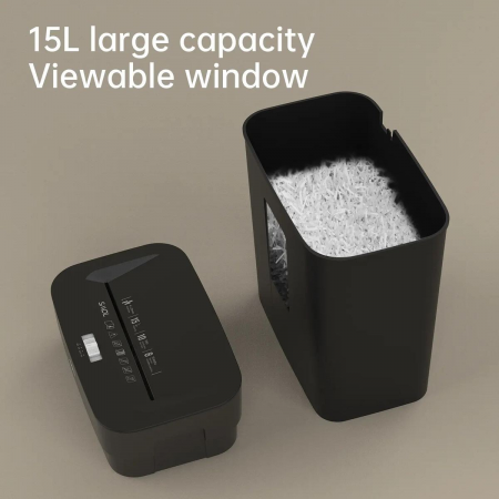 Шредер Deli ET023 черный (секр.P-4) фрагменты 8лист. 15лтр., фото , изображение 8