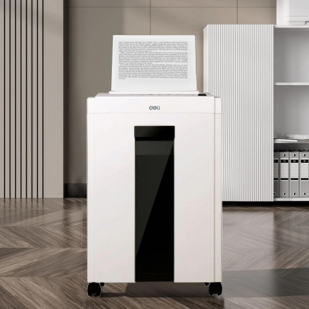 Шредер Deli ET053 белый (секр.P-4) фрагменты 16лист. 23лтр., фото , изображение 6