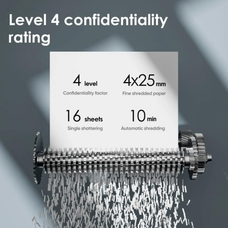 Шредер Deli ET053 белый (секр.P-4) фрагменты 16лист. 23лтр., фото , изображение 9