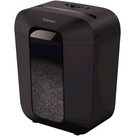 Шредер Fellowes PowerShred LX41 черный (секр.P-4)/перекрестный/8лист./17лтр./скрепки/скобы/пл.карты, фото 