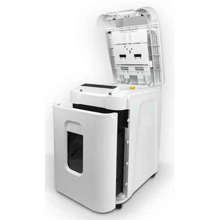 Шредер Heleos АП37-5 белый/белый с автоподачей (секр.P-5) фрагменты 220лист. 37лтр. скрепки скобы пл.карты, фото , изображение 2