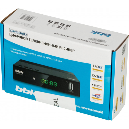 Ресивер DVB-T2 BBK SMP026HDT2 черный, фото , изображение 11