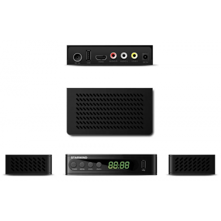 Ресивер DVB-T2 Starwind CT-200 черный, фото , изображение 9