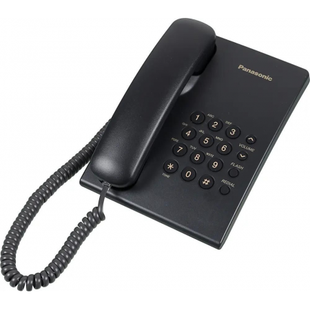 Телефон Panasonic KX-TS2350RUB (черный) {повтор номера, регул-ка громкости, кр.на стену}, фото , изображение 2