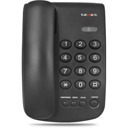 Проводной телефон teXet TX-241 черный, фото 