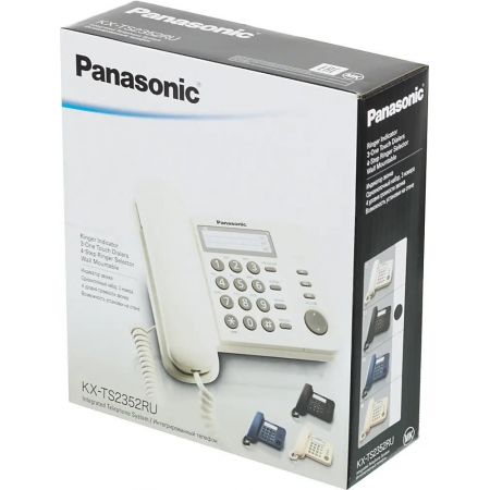 Телефон Panasonic KX-TS2352RUB (черный) {индикатор вызова,порт для доп. телеф. оборуд.,4 уровня громкости звонка}, фото , изображение 9