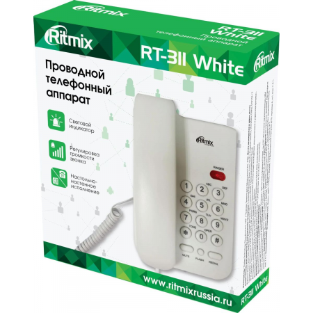 Телефон RITMIX RT-311 white, фото , изображение 4