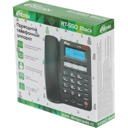 Телефон проводной RITMIX RT-550 black, фото , изображение 15