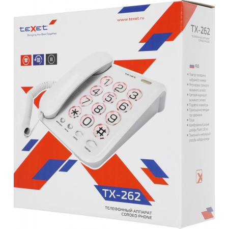 Телефон TEXET TX-262 светло-серый, фото , изображение 9