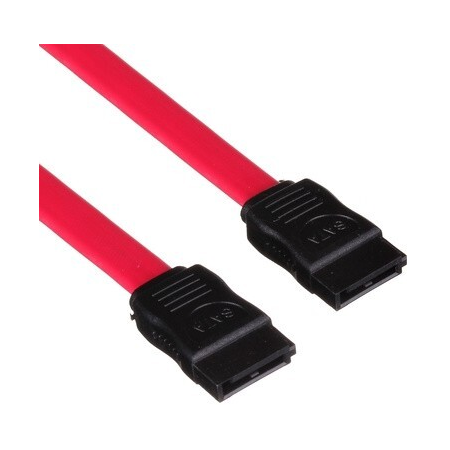 Кабель SATA ExeGate EX-CC-SATA-DATA-0.8L (7pin/7pin, металлические защелки, 0,8м), фото 