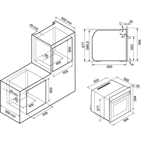 Электрический духовой шкаф KRONA ADRIANO 60 BL G2, фото , изображение 11