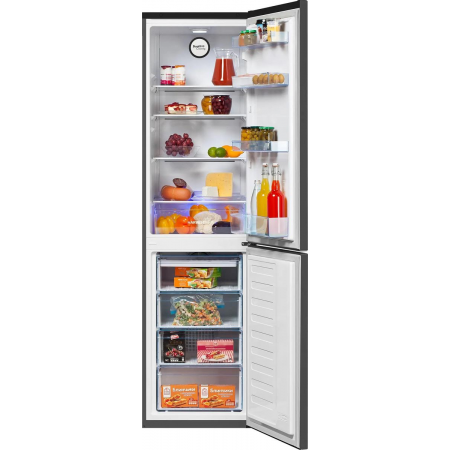 Холодильник Beko B3R0CNK332HG темно-серый двухкамерный 200/100л морозилка снизу, No Frost, фото 