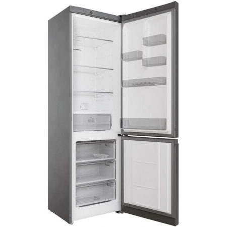 Холодильник Hotpoint HT 4200 S серебристый двухкамерный 247/78л морозилка снизу, No Frost, фото 