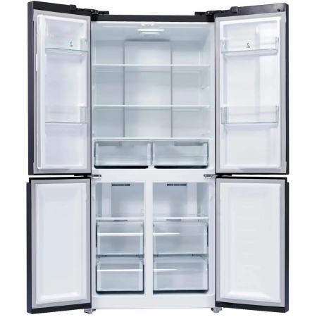 Холодильник  LEX LCD450MgID серый трехкамерный 288/129л морозилка снизу Side-by-Side, фото 