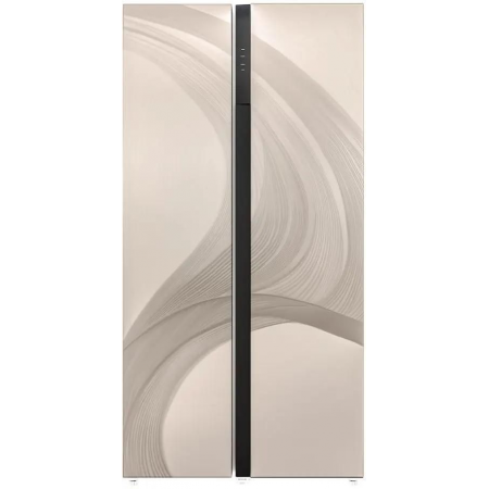 Холодильник LEX LSB530GLID wind золотистый, двухкамерный, 283/183л, морозилка слева, No Frost, Side by Side, фото 